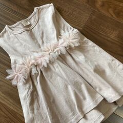 【petitmain プティマイン】レース花ワンピ　100…