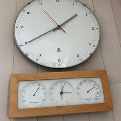 【ジャンク品】ニトリ　掛け時計2つ
