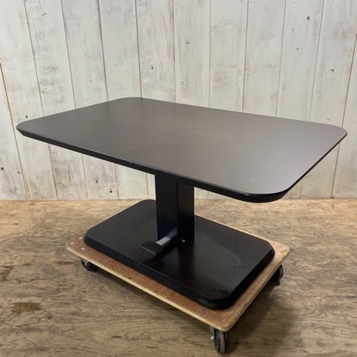 7/30 終 NITORI 昇降式 ダイニングテーブル コラボ 120DT DBR ダークブラウン テーブル ニトリ 菊倉TK