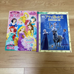 ぬり絵とくもんのワーク　はさみ　ビニールバック　など色々の画像