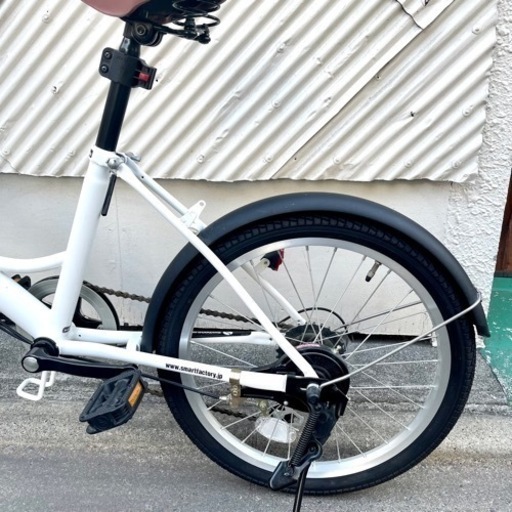 未使用 保管品 折りたたみ自転車 20インチ シマノ製6段ギア 折り畳み 反射シール付属 GRAPHIS (グラフィス) ) ホワイト