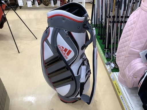 ゴルフバッグ　adidas ホワイト×グレー