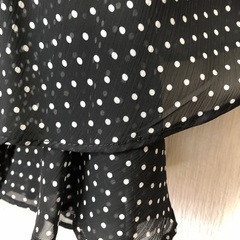 140キャサリンコテージフォーマルドレス　黒水玉発表会結婚式お呼ばれの画像