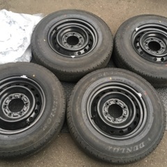 200系ハイエース 純正タイヤ スチールホイール 新車外し イボ...