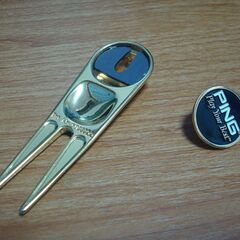 ●未使用●希少 PING ピン●グリーンフォーク＆マーカー●ゴールド●の画像