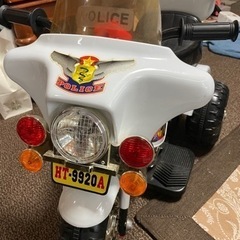 子供用　電動乗り物　白バイ　ジャンク
