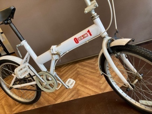 【タイヤ・チューブ新品！】20インチ折りたたみ自転車　ホワイト