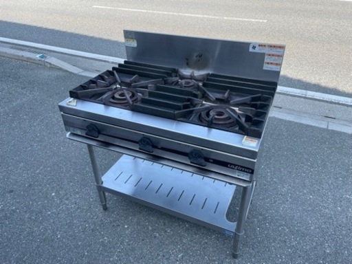 ☆ 中古品 タニコー ガステーブル ガスコンロ 3口 ウルティモシリーズ 2017年 TSGT-0921 900ｘ600ｘ850 都市ガス 動作問題なし ☆