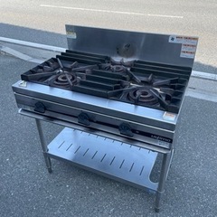 ☆ 中古品 タニコー ガステーブル ガスコンロ 3口 ウルティモシリーズ 2017年 TSGT-0921 900ｘ600ｘ850 都市ガス 動作問題なし ☆