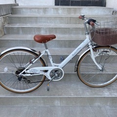 子ども用自転車/白/２４inch