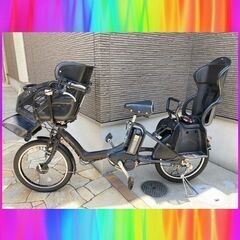【バッテリー新品！】【最大5000円お値引き！ 】?8.9Ah アンジェリーノミニ　電動自転車　 20インチ　３人乗り　6038　