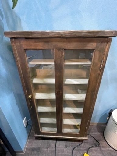 アンティーク　ガラスケース　キャビネット