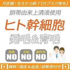 高濃度の臍帯由来「ヒト幹細胞培養上清液」を用いた全く新しい薄毛治療