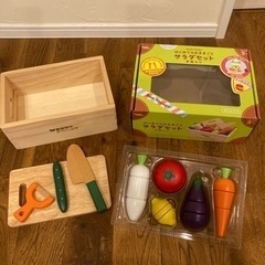 ウッディプッディ　はじめてのおままごと　サラダセット　木箱入り