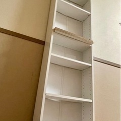 【6月5日 14時まで0円】スリム本棚ホワイトの画像