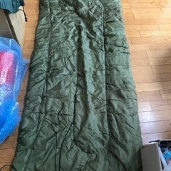 ☆終了　コールマン シュラフ 寝袋 封筒型　使用2回のみ 美品 内装チェック柄☆の画像