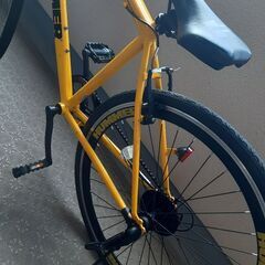 ハマー ディープリム仕様 クロスバイク　黄色　の画像