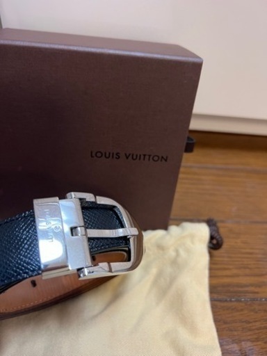 LOUIS VUITTON ヴィトン タイガ サンチュールクラシック M6843 ベルト メンズ ビジネス 黒 ブラック レザー