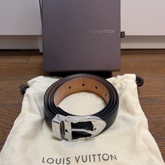 LOUIS VUITTON ヴィトン タイガ サンチュールクラシック M6843 ベルト メンズ ビジネス 黒 ブラック レザー