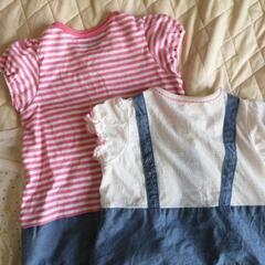 【70サイズ】ミキハウスのベビー服2枚と半袖肌着の画像