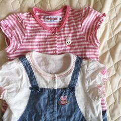 【70サイズ】ミキハウスのベビー服2枚と半袖肌着