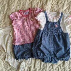 【70サイズ】ミキハウスのベビー服2枚と半袖肌着の画像