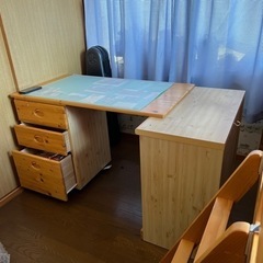 デスク付きロフトベッドの画像