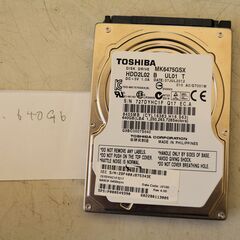 ノート用の　ハードディスク　640Gb