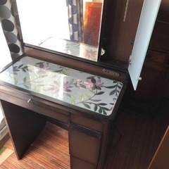 ★再お値下げしました！鏡台　ドレッサー　濃いブラウン　中古の画像