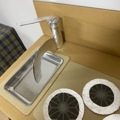 ダンボールキッチン　おもちゃの画像