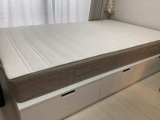 ★☆IKEA （セミダブル）マットレス＋収納付きベッド　バラ売りも可能☆★
