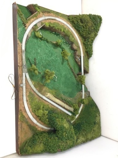 Nゲージ　ジオラマ　鉄道模型　オリジナル　森　山　河