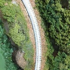 Nゲージ　ジオラマ　鉄道模型　オリジナル　森　山　河の画像