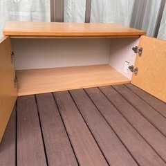 無印良品　木製キャビネット　小ワイドの画像