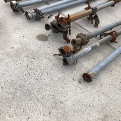 単管　支柱　鉄パイプ　クランプ付き　本日までの画像