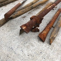 単管　支柱　鉄パイプ　クランプ付き　本日までの画像