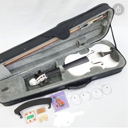 白いバイオリン ① 4/4 Hallstatt ハルシュタット V-12/WH バイオリン 弓・セミハードケース付き