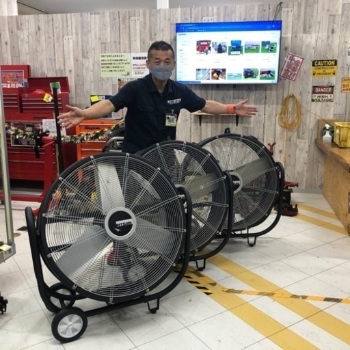 特大扇風機　黒い三連星です！　RETZLINK RL-PF75AB　75cm　パワーファン　家庭用コンセントでOK！