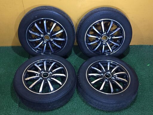 No.855 ホンダ　純正 アルミホイール 14×4.5J 4穴 PCD100＋40 タイヤ付