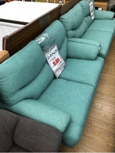 KF-19【ご来店頂ける方限定】ニトリ　キャッツ3 2シーターソファ　グリーン