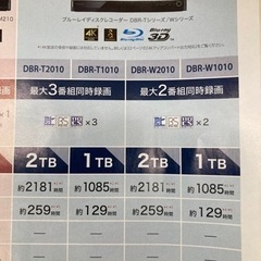値下げ！6/4購入！未開封！新品！ブルーレイ　2TB DBR-W2010の画像