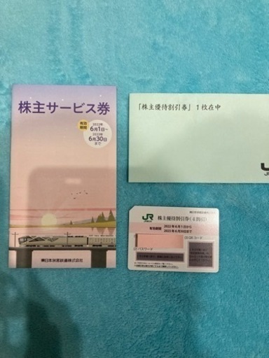 JR東日本株主優待割引券1枚＋サービス券1冊　送料無料 送料無料 未使用