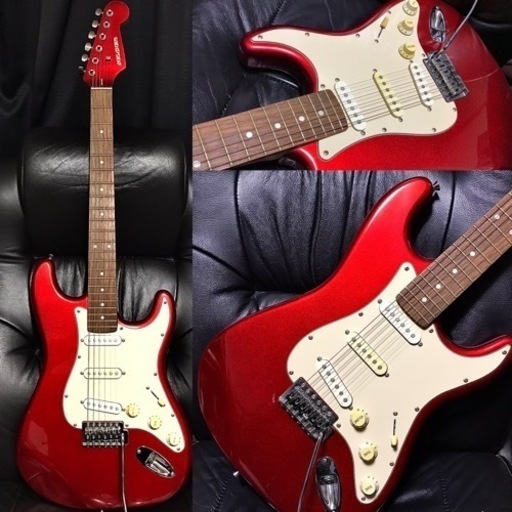 格安ストラトキャスター　ギターGUITARアーム付ケース先着順(要事前確認)