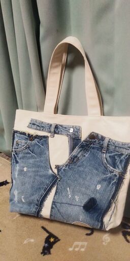 新品未使用　ジーンズリメイクトートバッグ