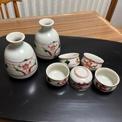 赤絵の酒器セット