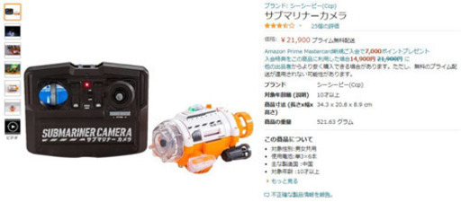 シーシーピー(Ccp)サブマリナーカメラ（水中カメラ）