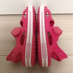 美品　クロックス　18.5cm (C12) キッズ　サンダルの画像