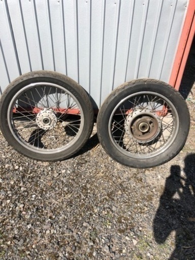 【引取希望】cb750four 前後ホイールタイヤセット