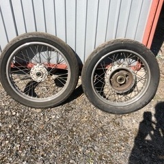 【引取希望】cb750four 前後ホイールタイヤセット