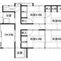 敷地188坪！人気の平屋建て！駐車スペース2台分！大分市野津原の...